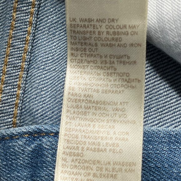 7 For All Mankind Women Easy Slim Light Blue Denim Jeans Sz 25 Stretch High Rise - Picture 10 of 11